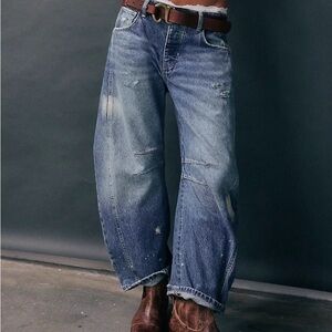 We The Free Distressed Blue Boyfriend Jeans